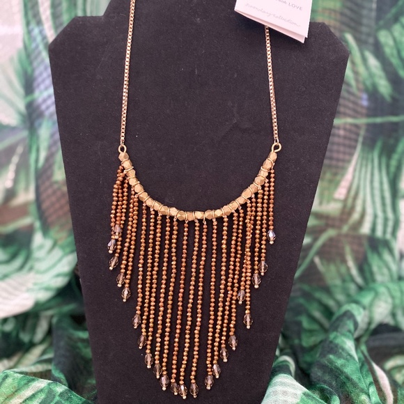 Noonday Collection Jewelry - Gold Beaded Fringe Necklace